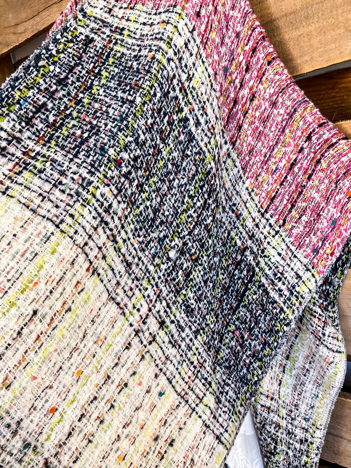 Right About You Shawl  - Pink/Blue - SALE