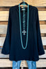 Ready For Next Time Tunic -  Black - 100% COTTON