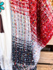 Right About You Shawl  - Red/Blue