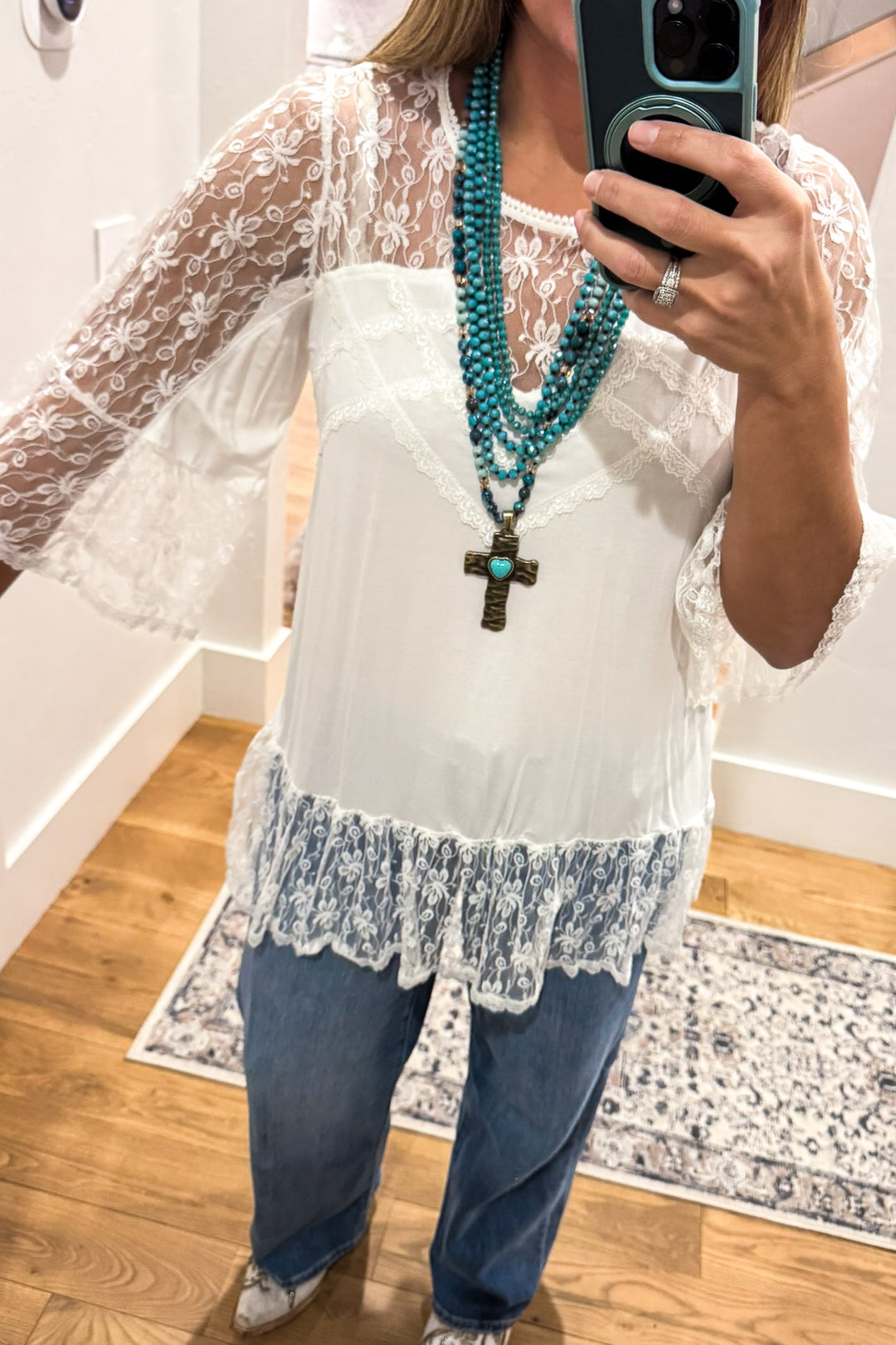 Mix And Mingle Top- Ivory (size 6 to 12) . - SALE