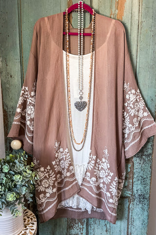 AHB EXCLUSIVE: Counting The Stars Vest - Taupe/Yellow/Floral