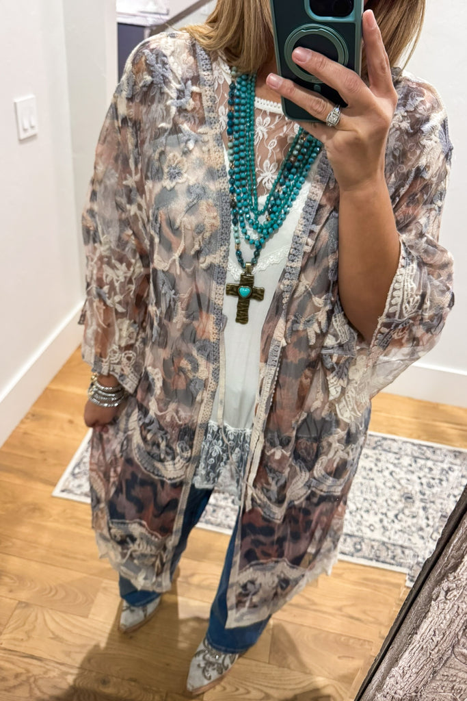 AHB EXCLUSIVE: More Than Just a Friend Lace Kimono - Leopard