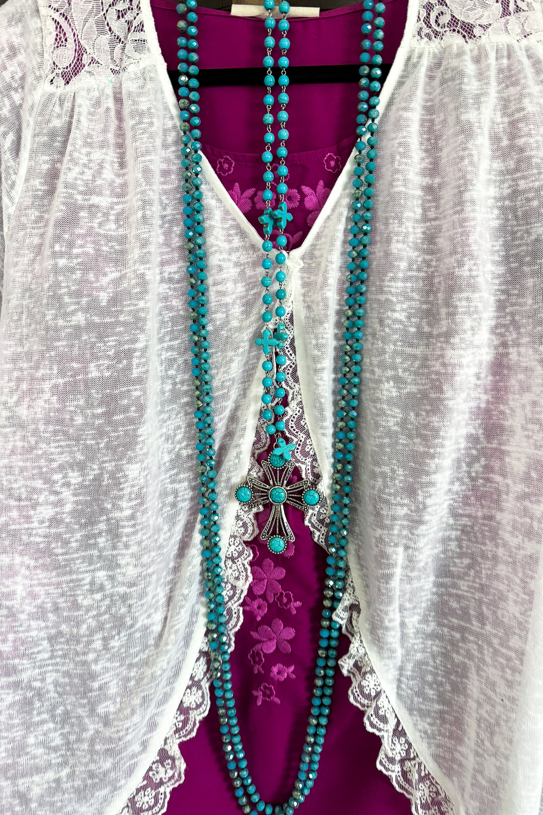 Lovely Lace Cardigan - White - SALE
