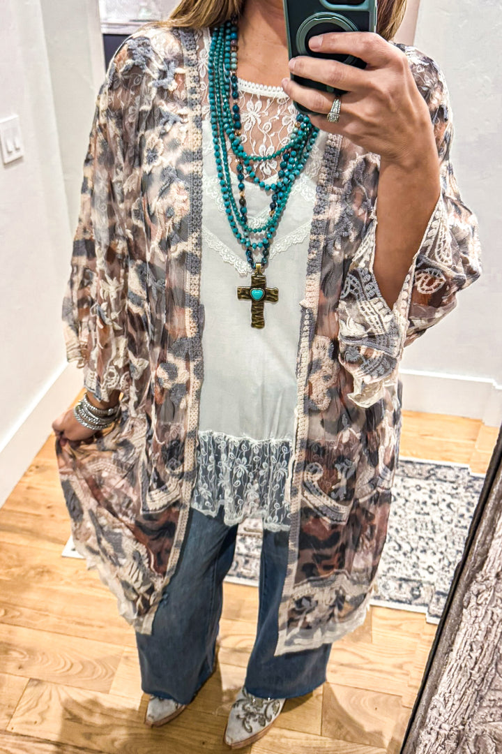 AHB EXCLUSIVE: More Than Just a Friend Lace Kimono - Leopard