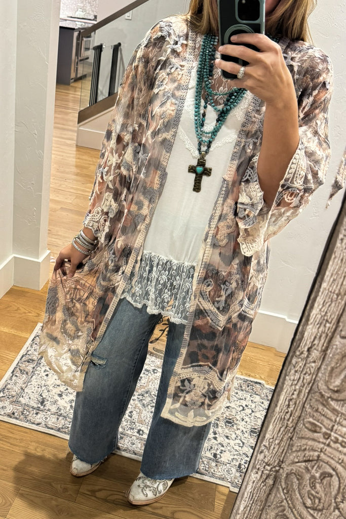 AHB EXCLUSIVE: More Than Just a Friend Lace Kimono - Leopard