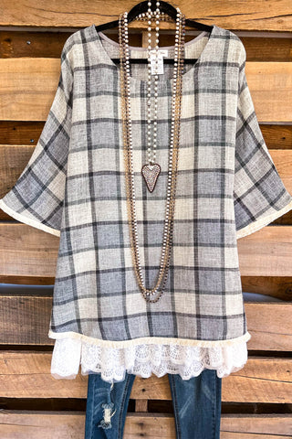 Staying For Awhile Tunic/Dress - Sage Green