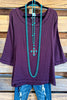 Carefree Moments Tunic - Plum - 100% COTTON