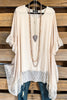 Flirty Lace Tunic - Beige