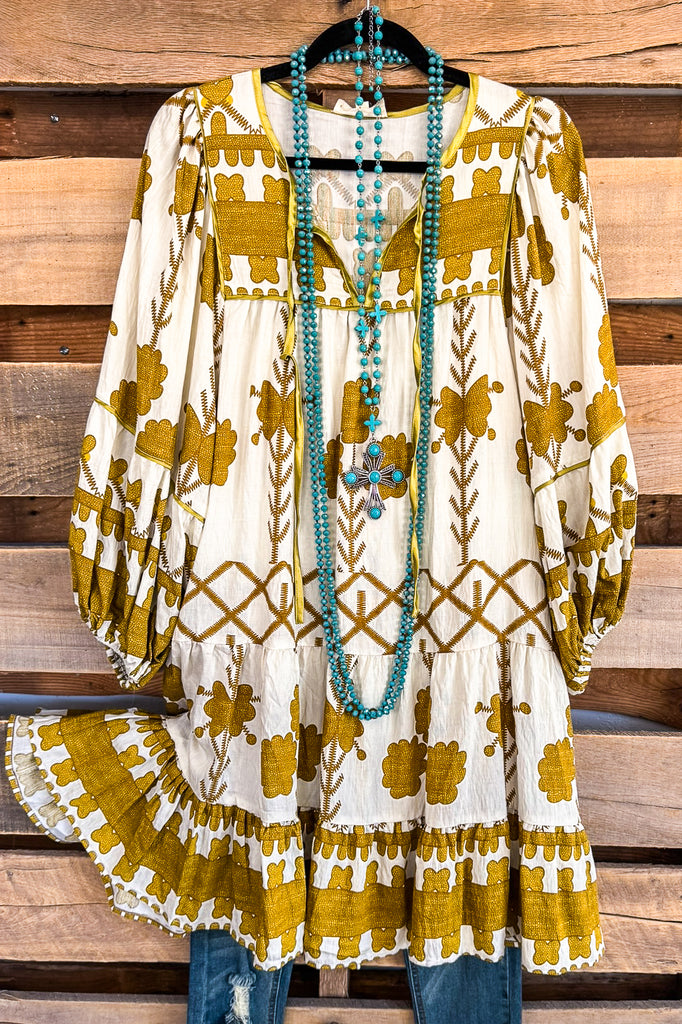 No Reason Needed Dress - Mustard Green