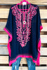 Happy Does Oversized Top - Navy/Pink