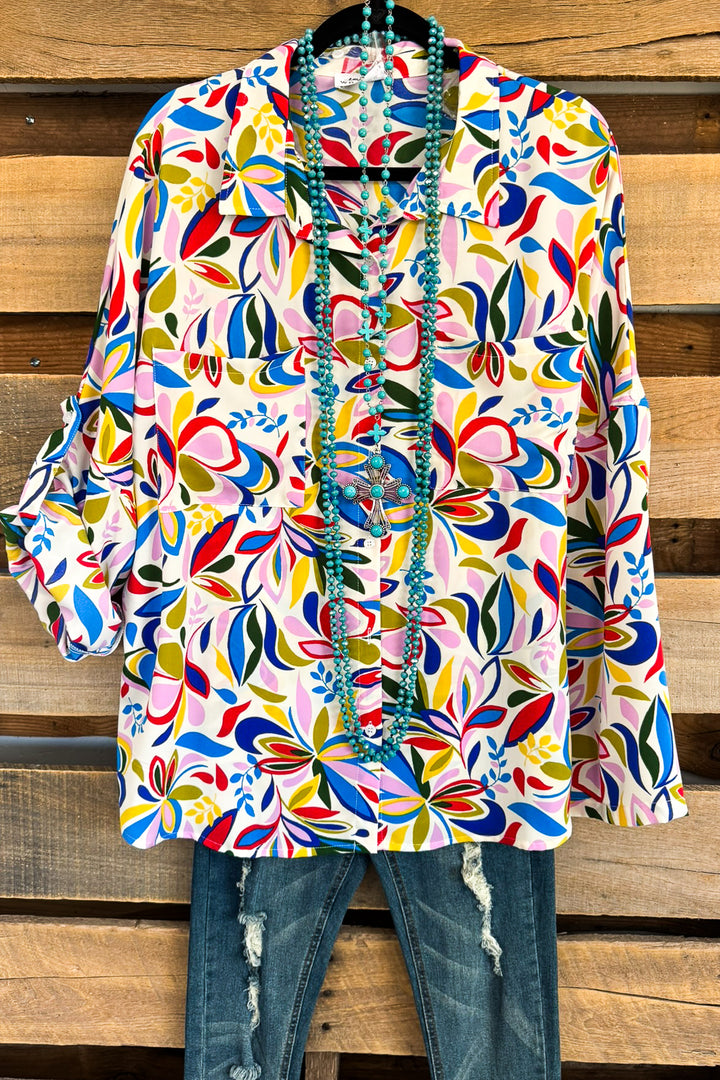 Bright Start Top - Ivory Multi - SALE