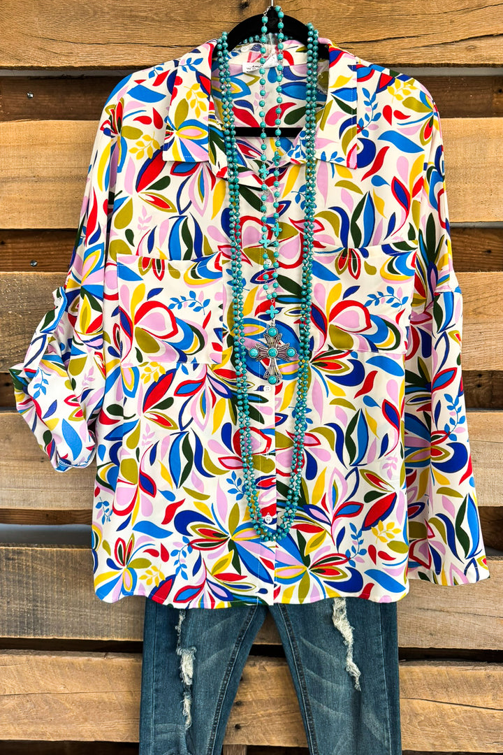 Bright Start Top - Ivory Multi - SALE