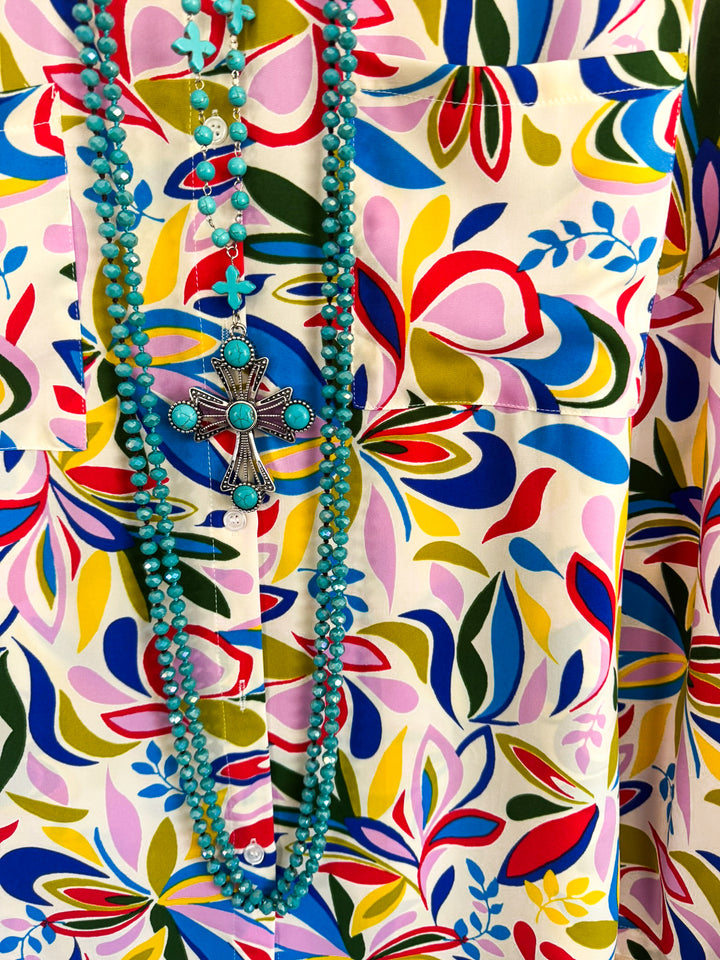 Bright Start Top - Ivory Multi - SALE