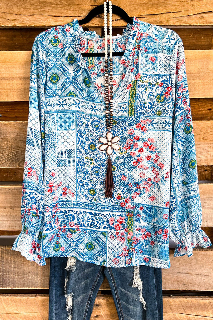 Beyond The Ocean Blouse - Ocean Blue