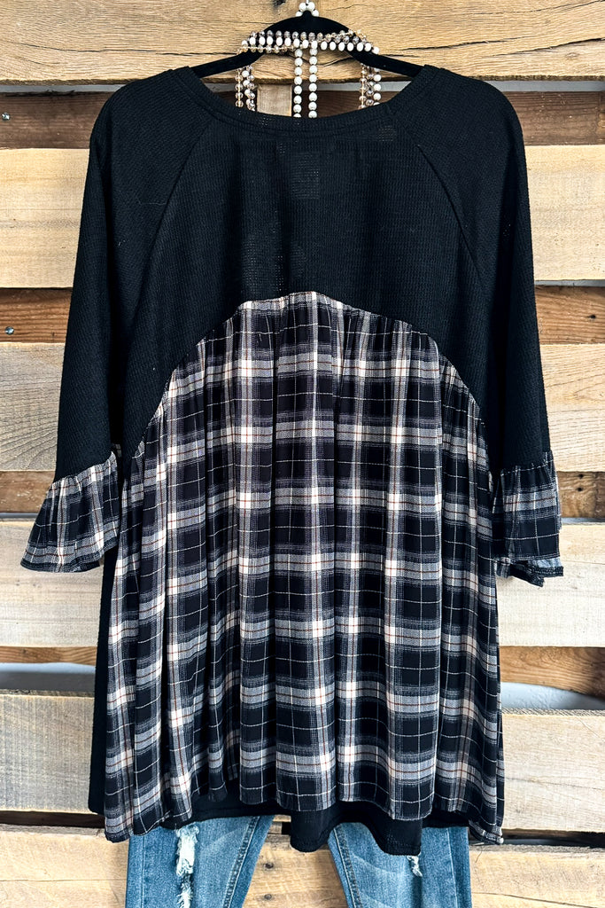 Plaid Days Ahead - Black/Beige