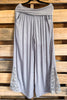 Walk With Me Ankle Laced Pants - Gray