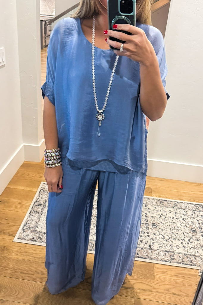 Positano Silk Blend Stretch Top – Made in Italy