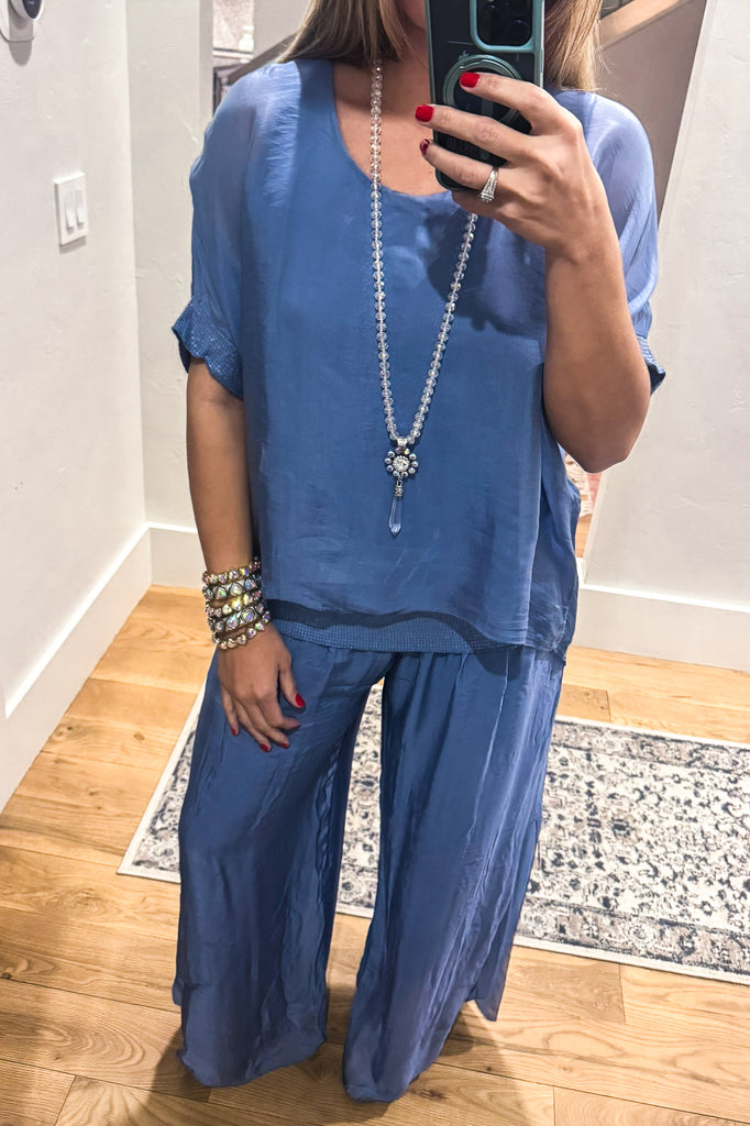 Positano Silk Blend Stretch Top – Made in Italy