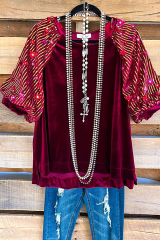 AHB EXCLUSIVE: Flower Child Oversized Sheer Tunic  - Red Mix