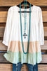 Amethyst Gaze Tunic - White/Mint