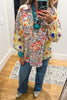 Wildflower Walks Oversized Blouse  - Green Yellow Multi