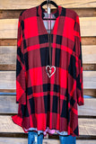 Love Of Life Plaid Knit Dress - Red