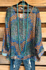 No Holding Back Oversized Sheer Top  - Multi