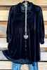 Seek Sophistication Velvet Tunic/Dress - Black