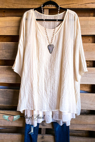 Express It All OVERSIZED LOOSE FIT Top - White