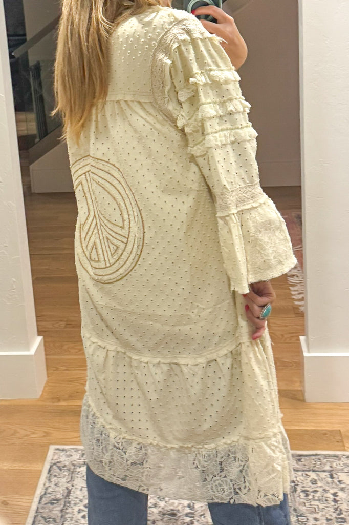 Selah Springs Duster - 100% Cotton - Cream