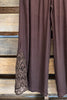 Walk With Me Ankle Laced Pants - Brown