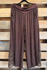 Walk With Me Ankle Laced Pants - Brown