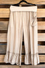 Ruffled Comfort Capris - Mocha