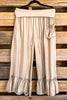 Ruffled Comfort Capris - Mocha