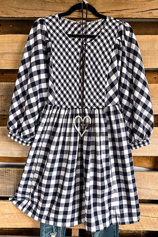 Love Of Life Plaid Knit Dress - Red
