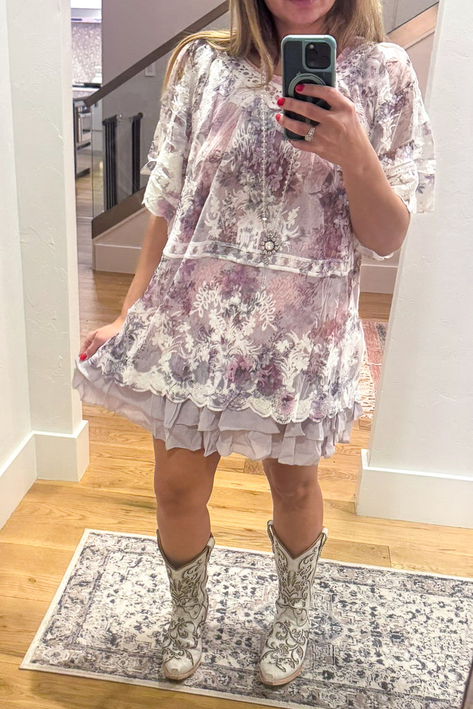 AHB EXCLUSIVE: You'll Be In My Heart Top - Ivory/Floral (slip sold separately)