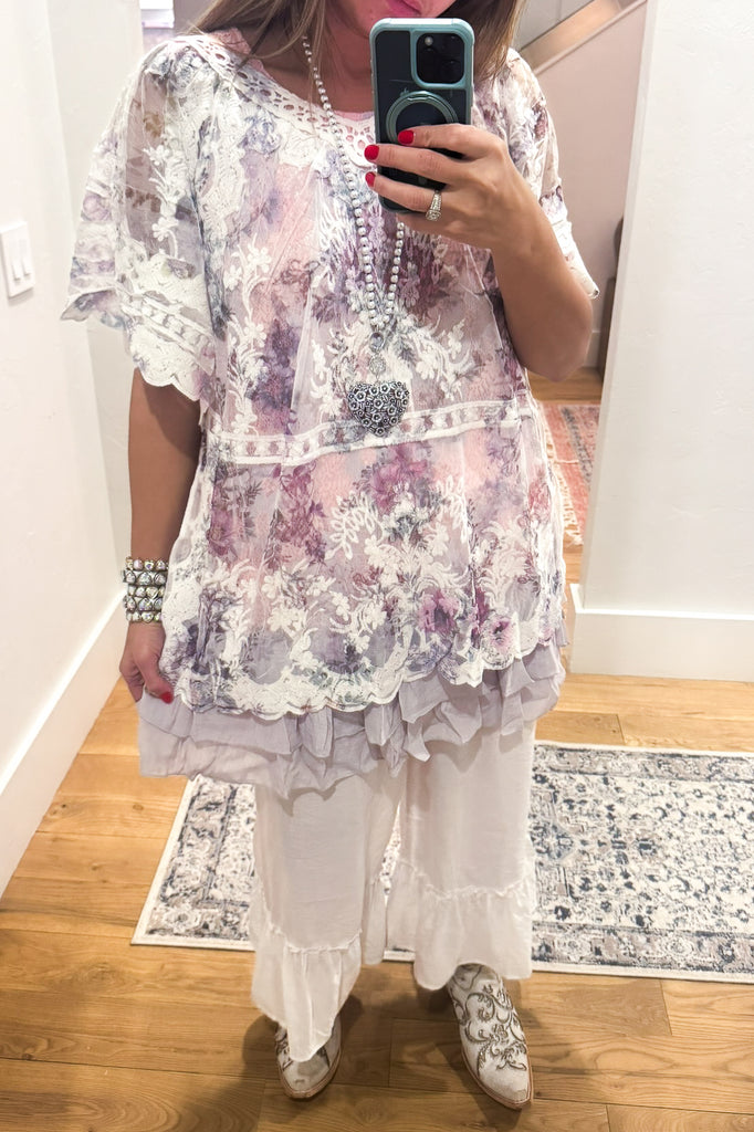 AHB EXCLUSIVE: You'll Be In My Heart Top - Ivory/Floral (slip sold separately)