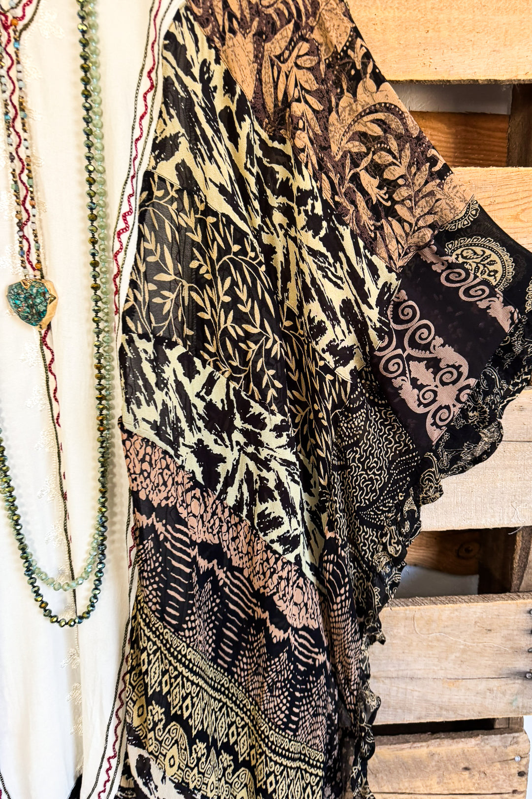Skipping Songs Oversized Poncho - Pearl