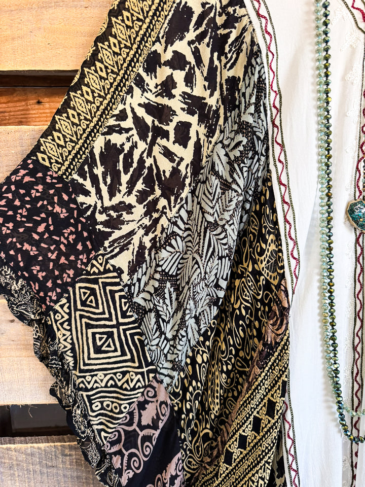 Skipping Songs Oversized Poncho - Pearl