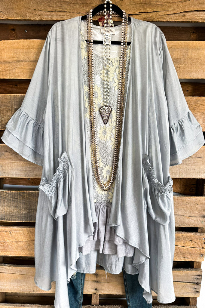 Whispers In The Wind Cardigan - Grey