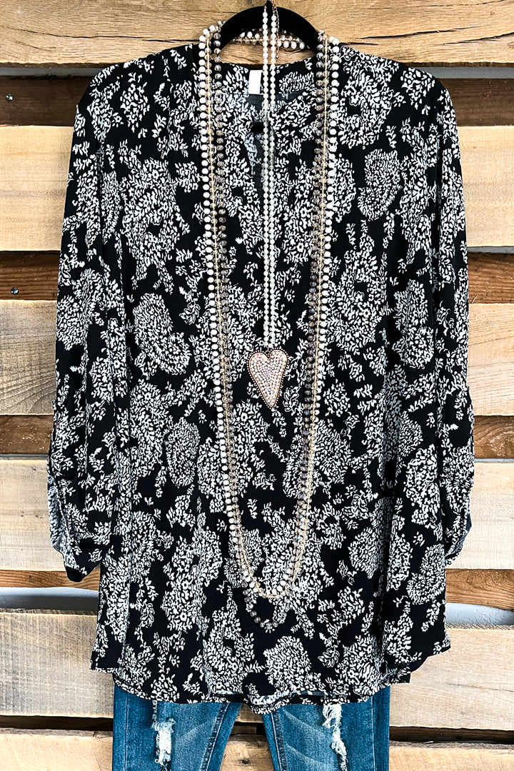 Always Included Top - Black Ivory . - SALE