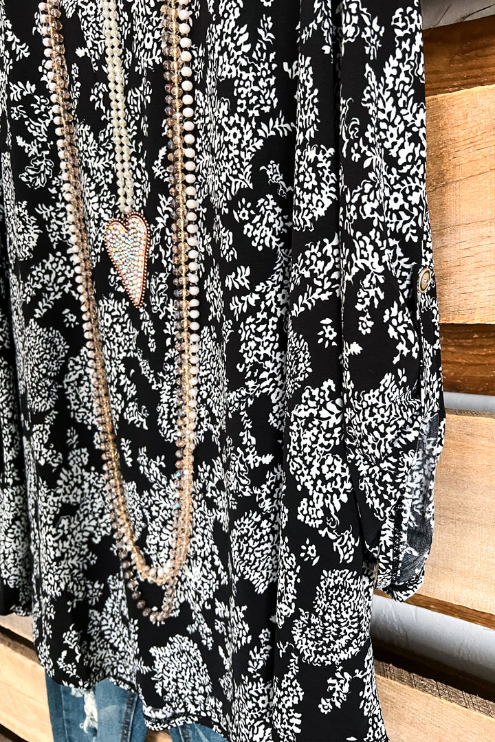 Always Included Top - Black Ivory . - SALE