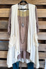French Courtyard Cardigan Vest - Beige