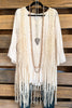 Pure Moments Crochet Maxi Vest - Beige - 100% COTTON