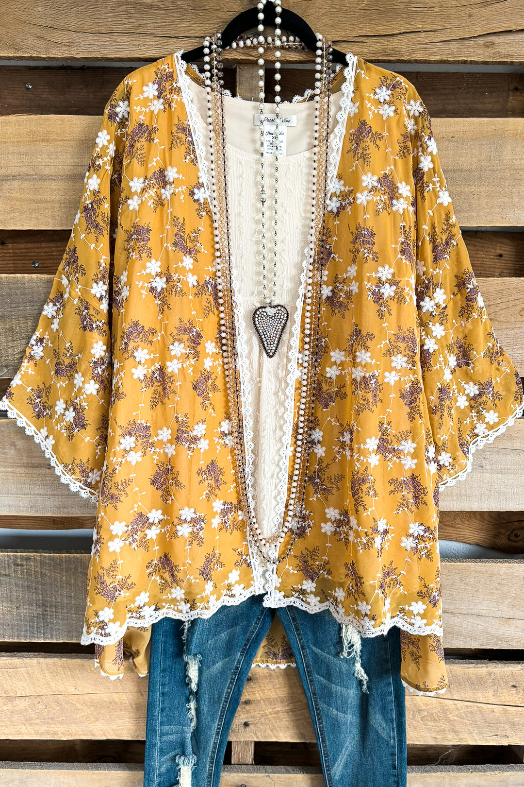 Signs Of Summer Cardigan - Mustard Yellow - SALE