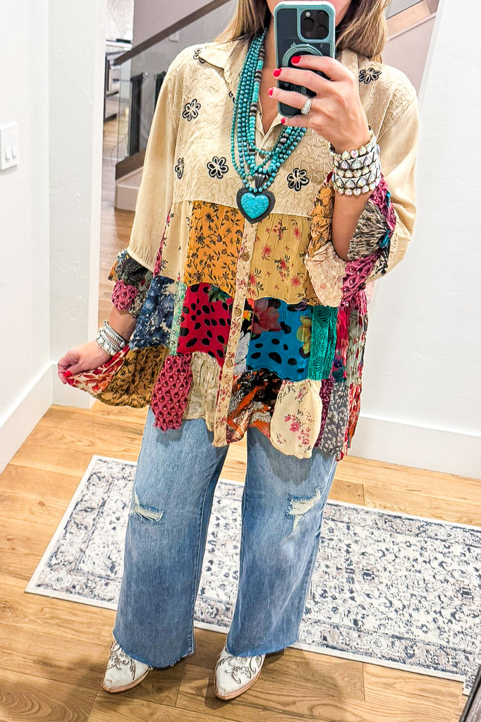 The Wildflower Nomad Top - Latte