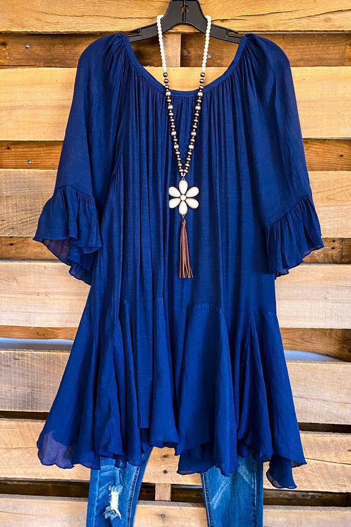 AHB EXCLUSIVE: The It Girl Oversized Loose Fitting Tunic - Navy