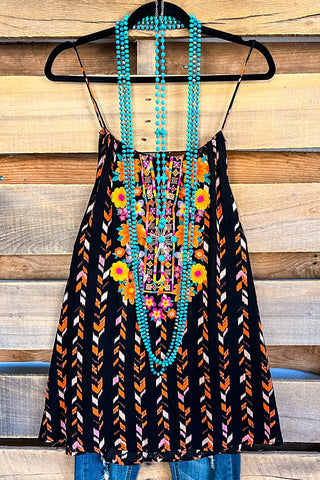 AHB EXCLUSIVE: Bright With A Smile Long Duster - Black/Multi