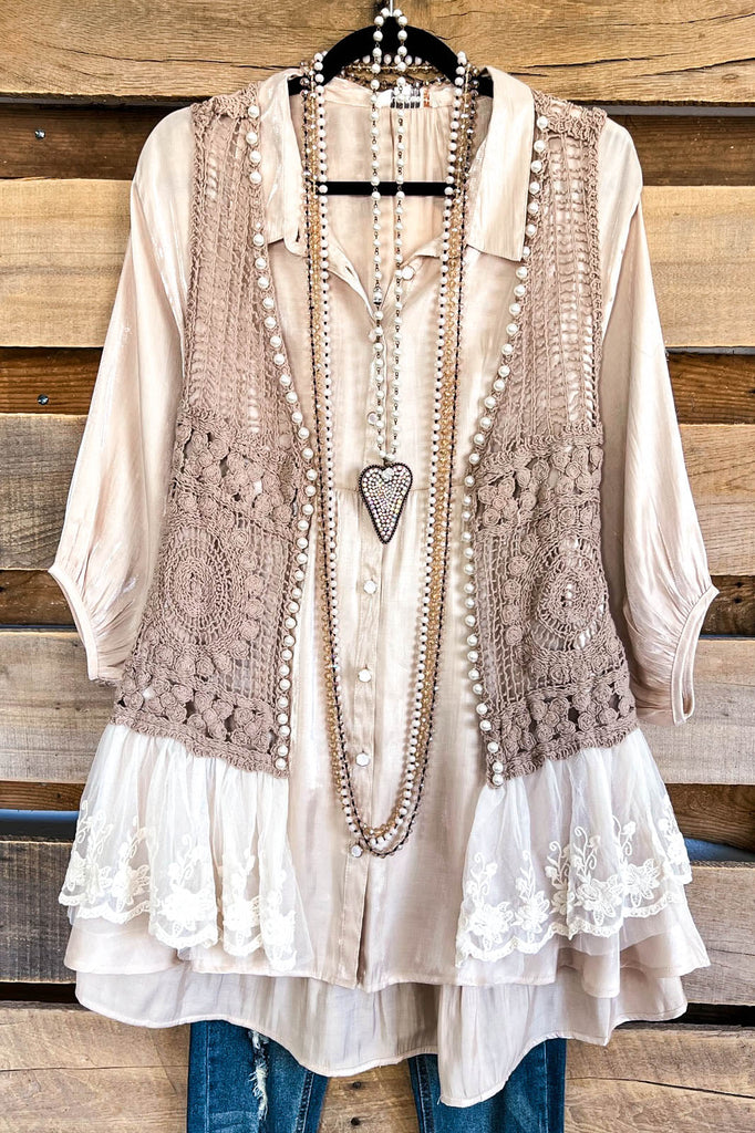 AHB EXCLUSIVE:  Only The Young Vest - Mocha -100% COTTON