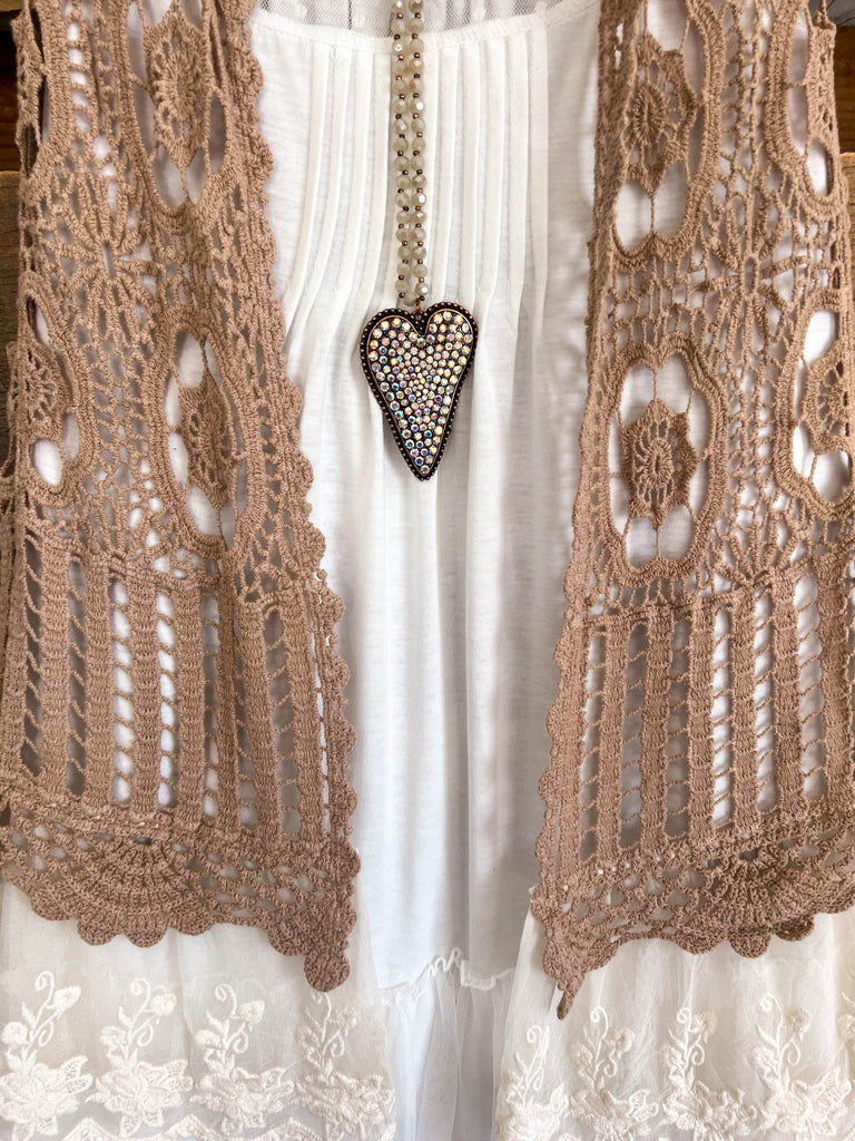 AHB EXCLUSIVE: Surrendering It All Vest - Mocha - 100% COTTON